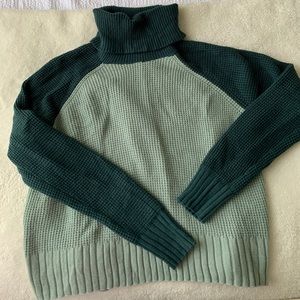 Madewell: Two Toned Green Sweater